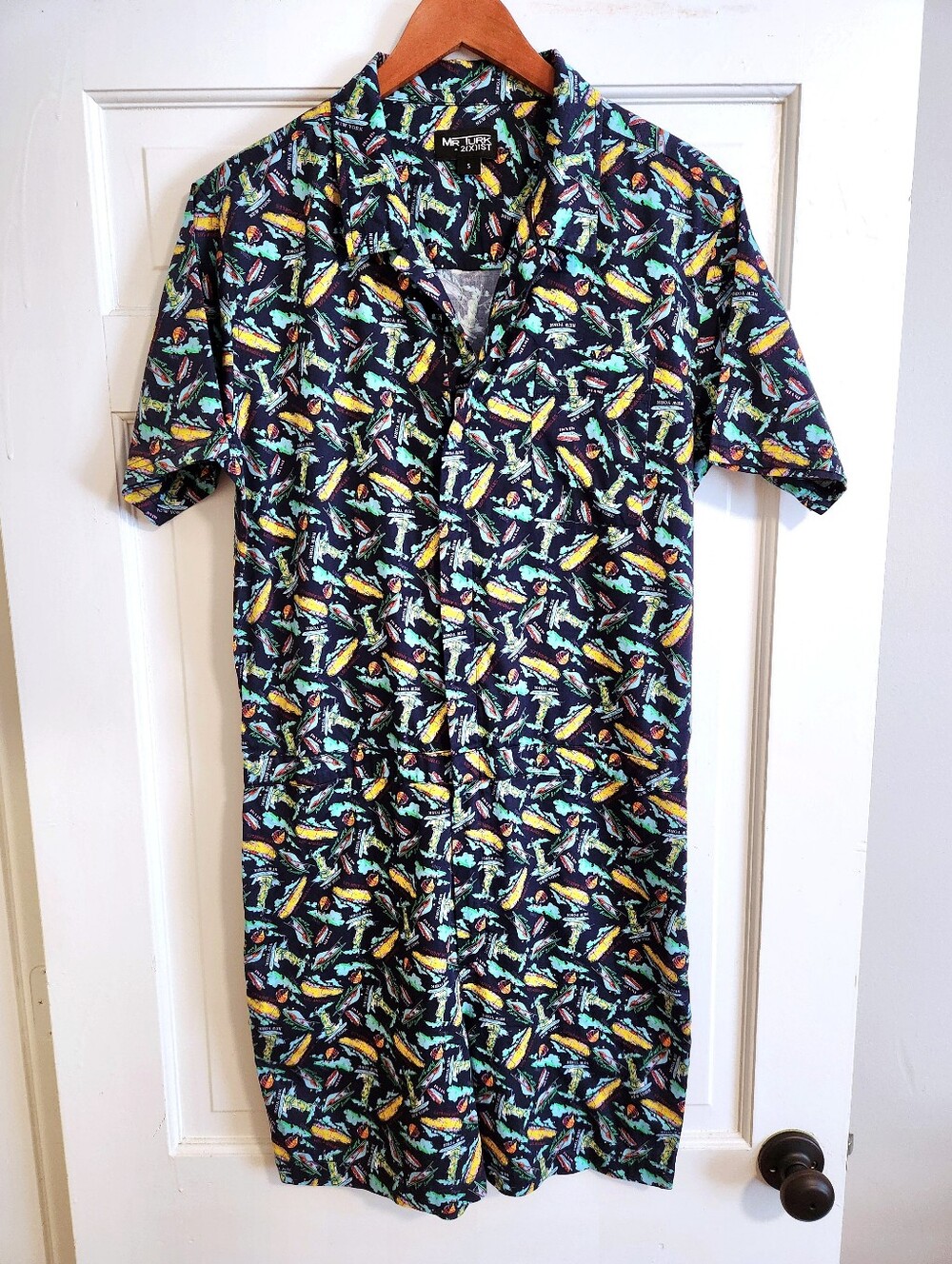 🗽Mr. Turk x 2(X)IST🗽 - Navy/Multi AOP City Names/Landmarks Jumpsuit Romper